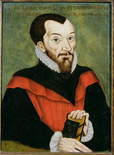 Portrait de John Rainolds (1549-1607) Président du Corpus Christi College et co-éditeur de la version autorisée de la Bible - English School